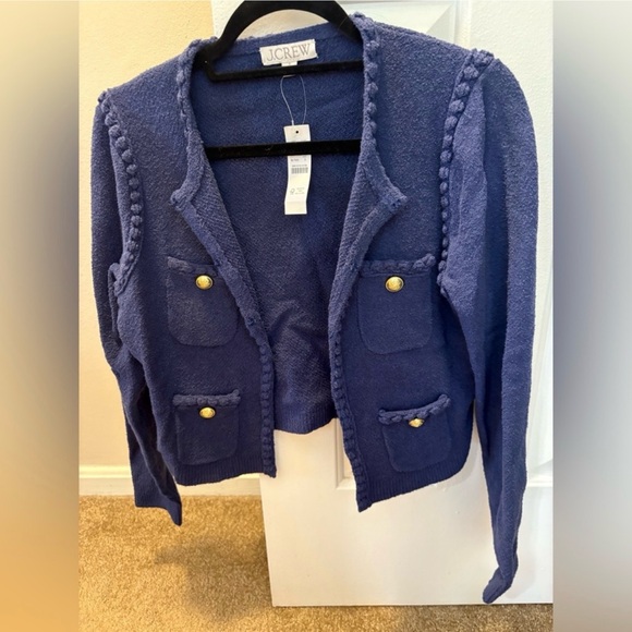 J.Crew Odette Lady Cardigan Mediterranean Navy - Picture 6 of 9